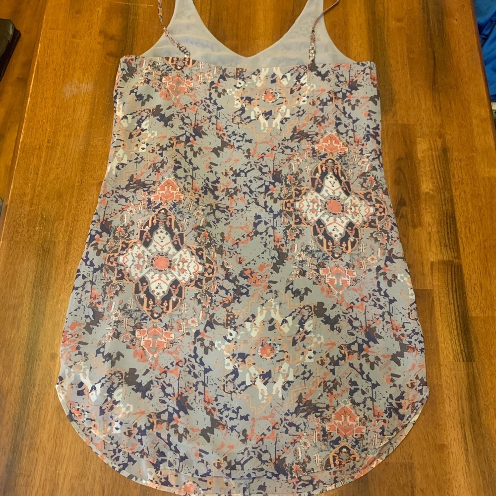 CAbi Dress Medium Multicolor Abstract Mini Pockets Adjustable Straps Lined - Picture 8 of 11